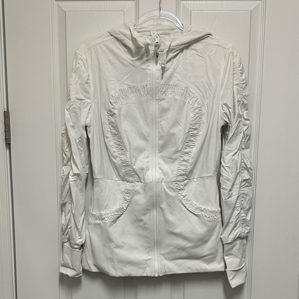 Lululemon Women's White Hooded Jacket